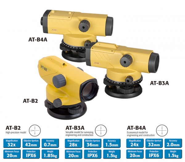 Máy thủy bình AT-B Series Topcon (AT-B2, AT-B3A, AT-B4A)